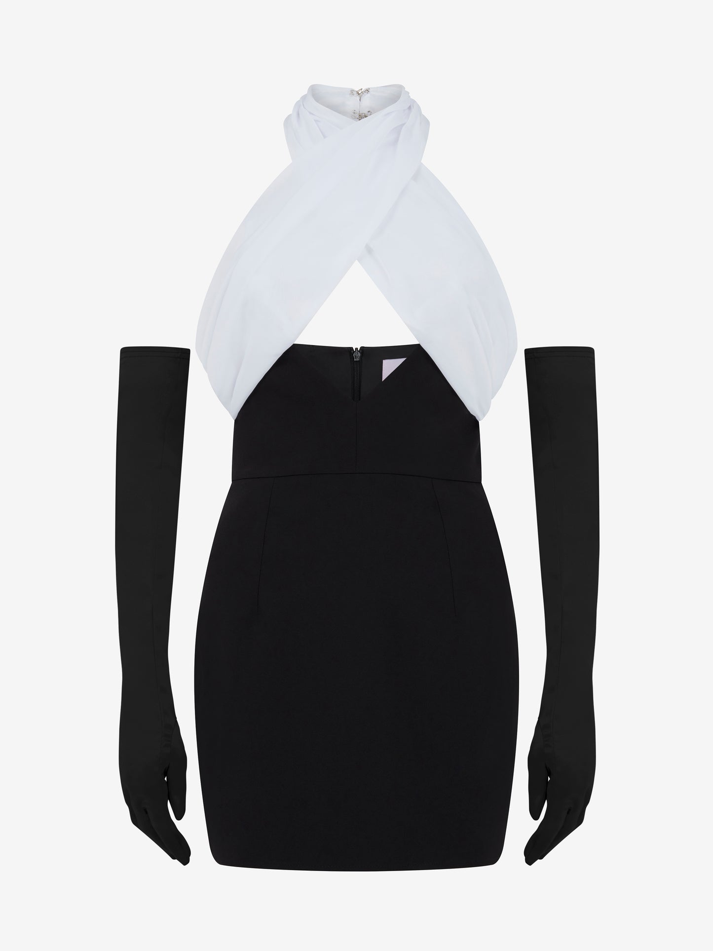 Aidrianna Mini Dress - Black / White