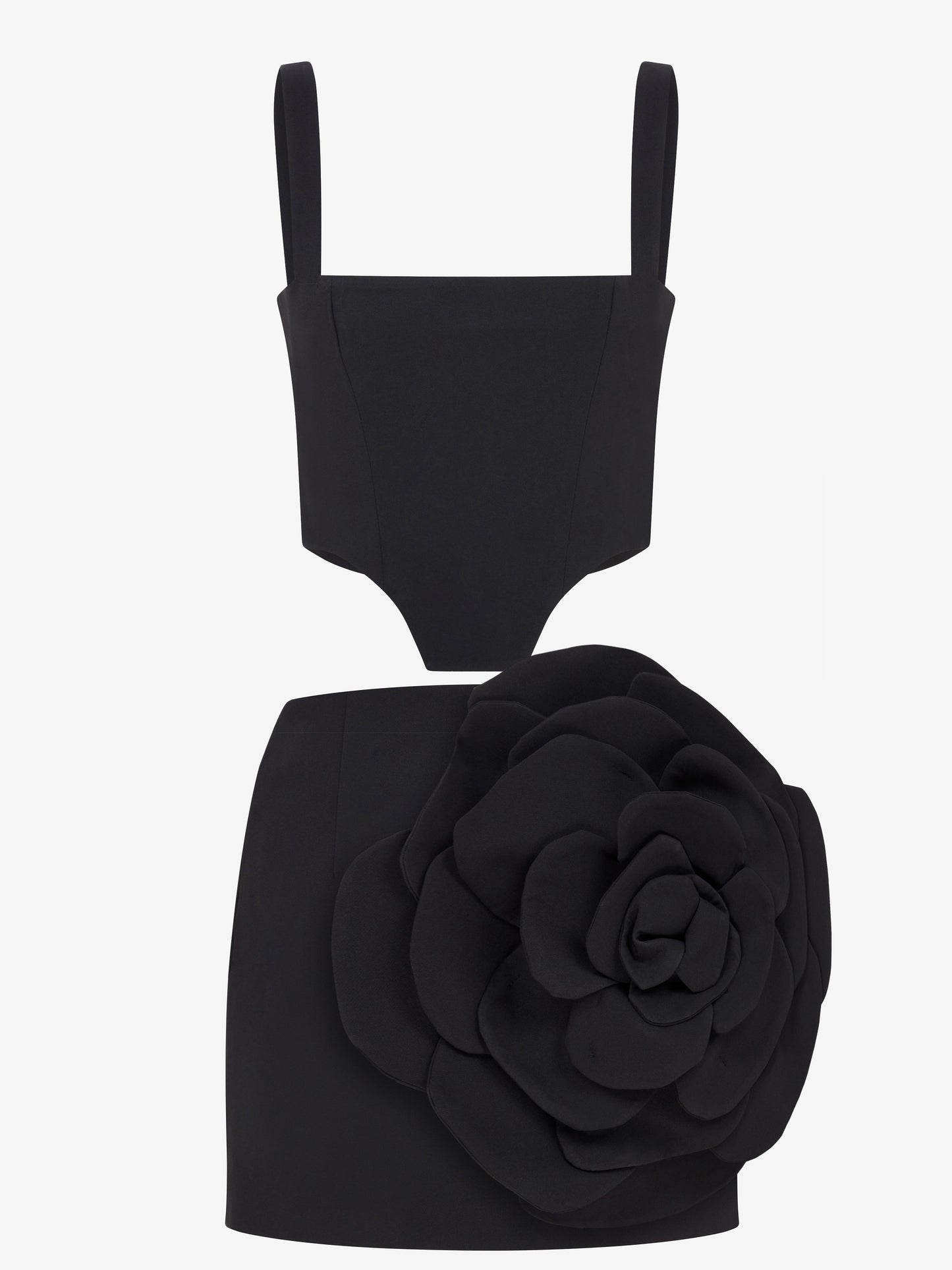 Rose Skirt & Top - Black