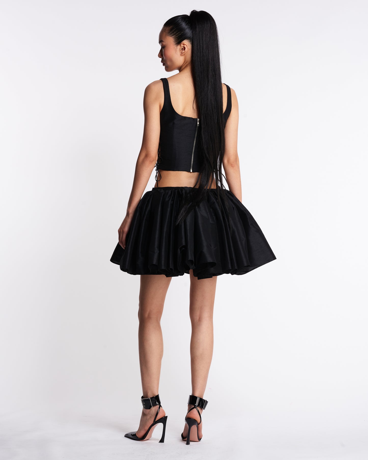 Devon Top & Mini Skirt - Black