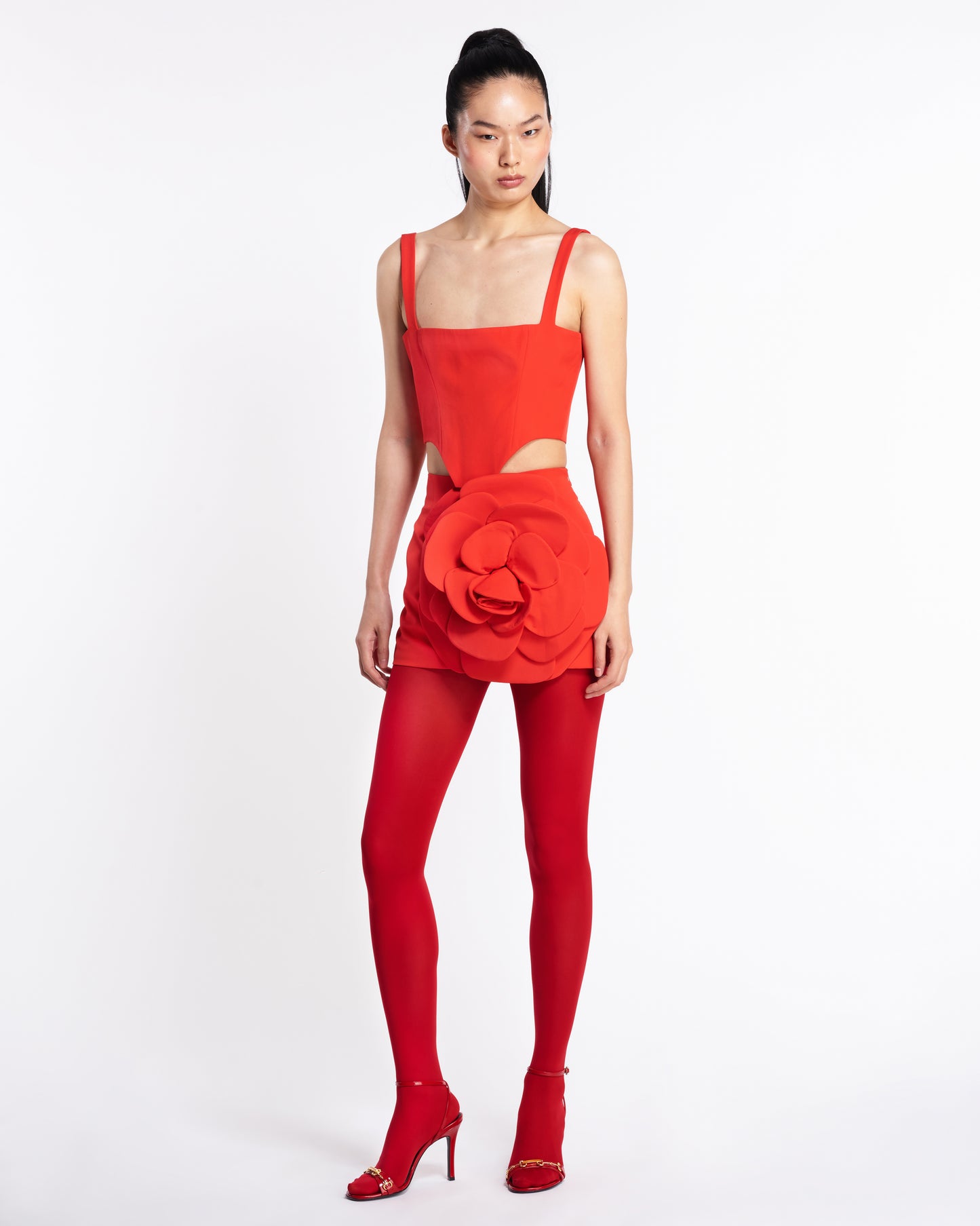 Rose Skirt & Top - Red