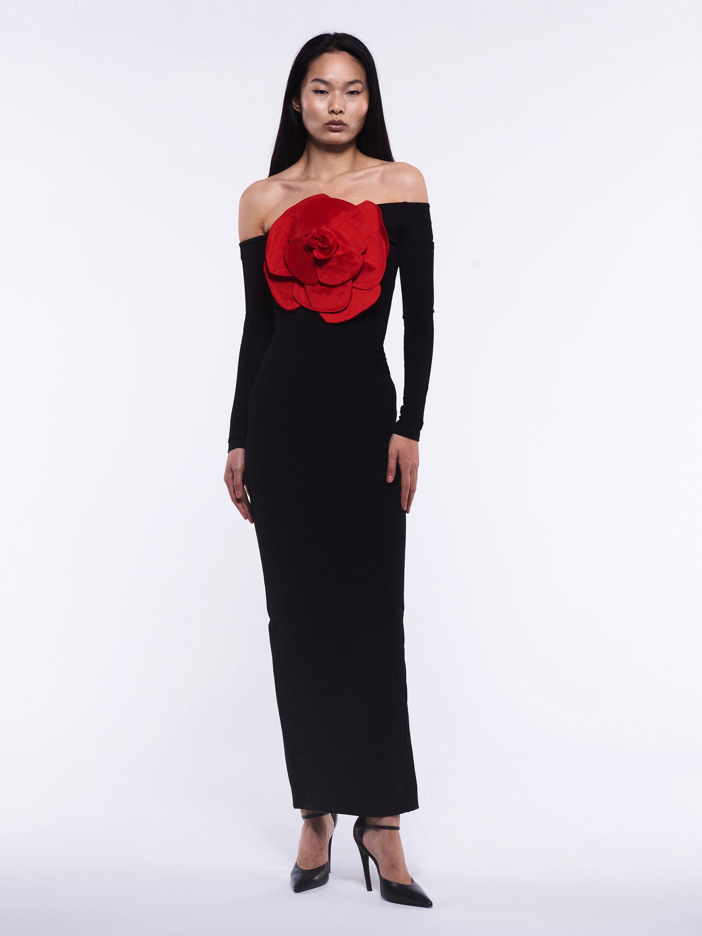 Charlotte Rose Dress - Black / Red